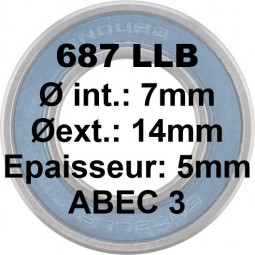 Roulement 687 LLB 7x14x5 ABEC3