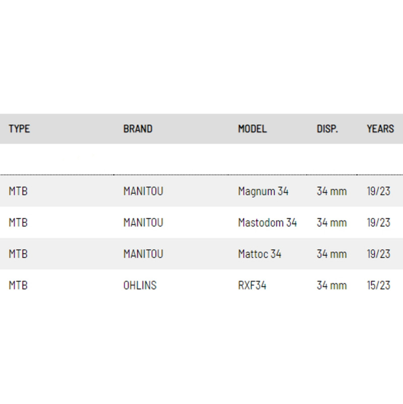 SKF Fork seals XFUSION 34mm MTB34OX