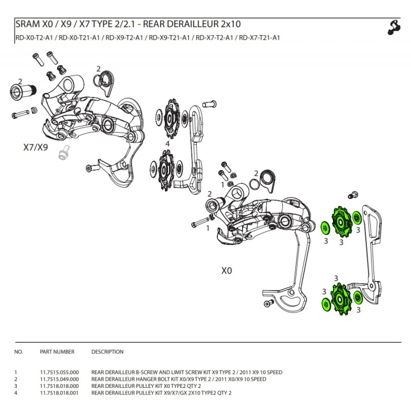 SRAM 2011 X0 10-Speed Rear Derailleur - Pinkbike