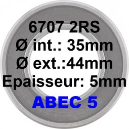 SGM Roulement 6707 2RS 35 x...