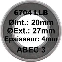 Roulement 6704 LLB 20x27x4 C3