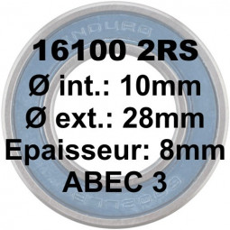 Roulement 16100 2RS 10x28x8...