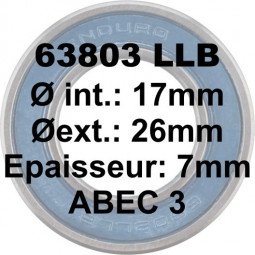 Roulement 63803 LLB 17x26x7...