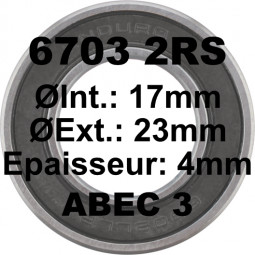 Roulement 6703 2RS 17x23x4...