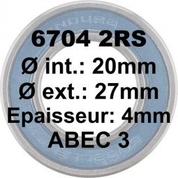 6704 2RS 20x27x4 Bearing ABEC3