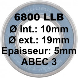 6800 LLB 10x19x5 Bearing ABEC3