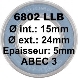 Roulement 6802 LLB 15x24x5...