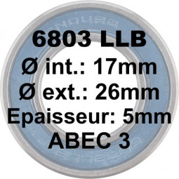 Roulement 6803 LLB 17x26x5...