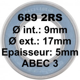 Roulement 689 2RS 9x17x5 ABEC3