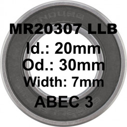 Roulement MR20307LLB 20x30x7