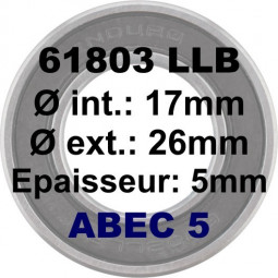 61803 LLU/LLB 17x26x5...