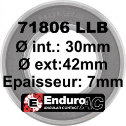 Roulement 71806 LLB 30x42x7...