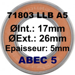 Roulement 71803 LLB A5...