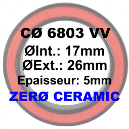 Roulement CØ6803 VV 17x26x5...