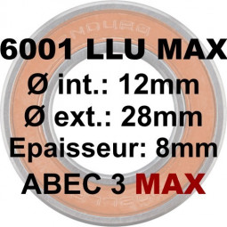 Roulement 6001 LLU MAX 12x28x8