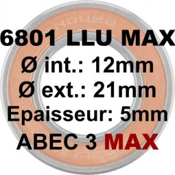 Roulement 6801 LLU MAX 12x21x5