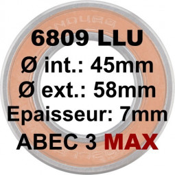Roulement 6809 LLU MAX 45x58x7