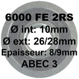 6000 FE 2RS - 10 x 26/28 x...